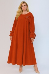 Rochie maxi din velur raiat Bianca - Img 3
