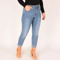 Blugi conici, MOM FIT, albastru, Viviana 107