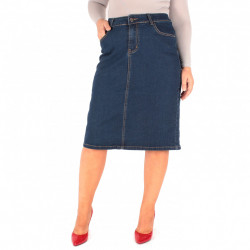 Fusta dreapta denim cu extraelastan 851 - Img 2