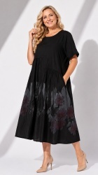 Rochie din bumbac imprimat pe poale, Bust maxim 122 cm. - Img 7