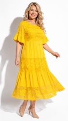 Rochie din dantela si panza din bumbac, bust 118 cm, Ana
