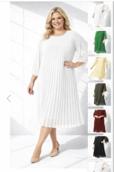 Rochie din voal, plisata, bust 122 cm, max.126 cm. - Img 3