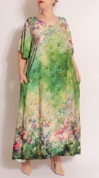 Rochie din matase, croi semi clos bust max.122 cm. - Img 5