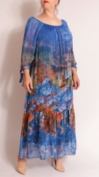 Rochie din matase imprimata, Bust maxim 130 cm. - Img 10