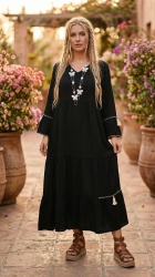 Rochie lunga, cu volane stil boho - Img 3