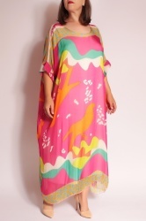 Rochie Stil Pareo, din Matase, Gina