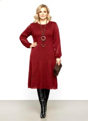 Rochie tricotata Boho Miruna , bust 120 cm - Img 3