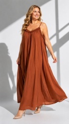 Rochie din Batist cu insertie din dantela, cu bretele reglabile. - Img 5