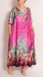 Rochie din matase, croi semi clos bust max.122 cm. - Img 2