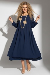 Rochie din velur raiat, BUST 116 CM, Carla - Img 5