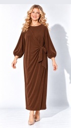 Rochie din velur raiat, bust 120 cm, cu cordon lareral - Img 4