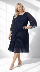 Rochie din voal, plisata, bust 122 cm, max.126 cm. - Img 10
