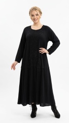 Rochie lunga, cu broderie aplicata, Simina - Img 3