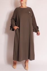 Rochie maxi din velur raiat Bianca - Img 7