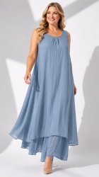Rochie din Batist cu bretele late, bust 120 cm - Img 6