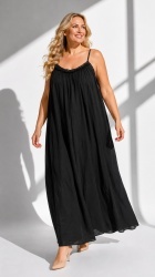 Rochie din Batist cu insertie din dantela, cu bretele reglabile. - Img 6
