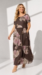 Rochie din bumbac imprimat, Bust maxim 110 cm. - Img 3