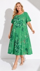 Rochie din bumbac imprimat, Bust maxim 122 cm. - Img 6