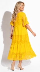 Rochie din dantela si panza din bumbac, bust 118 cm, Ana - Img 2