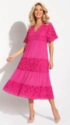 Rochie din dantela si panza din bumbac, bust 118 cm - Img 6