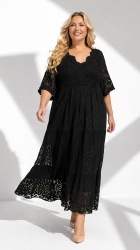Rochie din dantela si panza din bumbac, bust 140 cm - Img 3