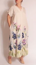 Rochie din vascoza imprimata, Bust maxim 124 cm. - Img 7