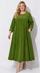 Rochie din velur raiat, bust 112 cm - Img 5