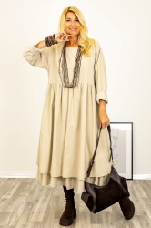 Rochie din velur raiat, BUST 116 CM, Carla - Img 6