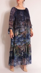 Rochie din matase imprimata, Bust maxim 130 cm. - Img 8