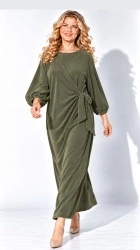 Rochie din velur raiat, bust 120 cm, cu cordon lareral - Img 5