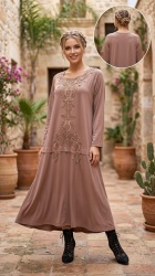 Rochie lunga, cu broderie aplicata, Simina - Img 4