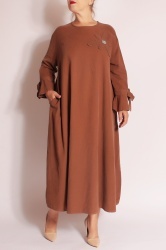 Rochie maxi din velur raiat Bianca - Img 8