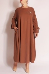 Rochie maxi din velur raiat Bianca - Img 8
