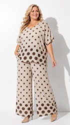 Set 2 piese din In, fusta pantalon si bluza Oversize, bust max 160 cm.