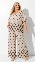 Set 2 piese din In, fusta pantalon si bluza Oversize, bust max 160 cm.