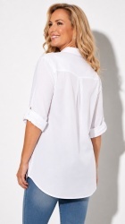 Camasa bumbac asimetrica, bust 120 cm, Camy - Img 2