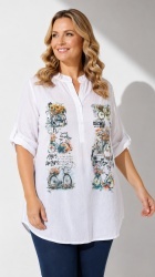 Camasa bumbac asimetrica, bust 120 cm, Gia