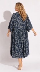 Rochie asimetrica din denim, bust 124 cm. - Img 4