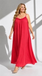 Rochie din Batist cu insertie din dantela, cu bretele reglabile. - Img 2