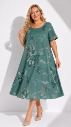 Rochie din bumbac imprimat, Bust maxim 122 cm. - Img 7