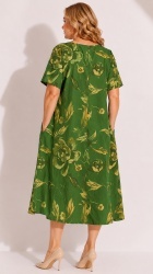 Rochie din bumbac imprimat, Bust maxim 122 cm. - Img 10