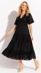 Rochie din dantela si panza din bumbac, bust 118 cm - Img 7