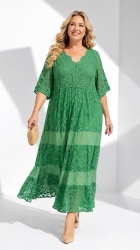 Rochie din dantela si panza din bumbac, bust 140 cm - Img 4