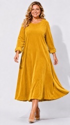 Rochie din velur raiat, bust 112 cm - Img 6
