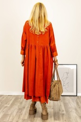 Rochie din velur raiat, BUST 116 CM, Carla - Img 7