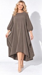 Rochie din velur raiat, bust 120 cm, asimetrica, stil bufant - Img 6