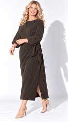 Rochie din velur raiat, bust 120 cm, cu cordon lareral - Img 2