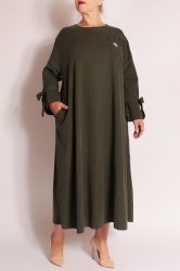 Rochie maxi din velur raiat Bianca - Img 5