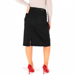 Fusta dreapta denim cu extraelastan 852 - Img 3