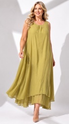 Rochie din Batist cu bretele late, bust 120 cm - Img 4